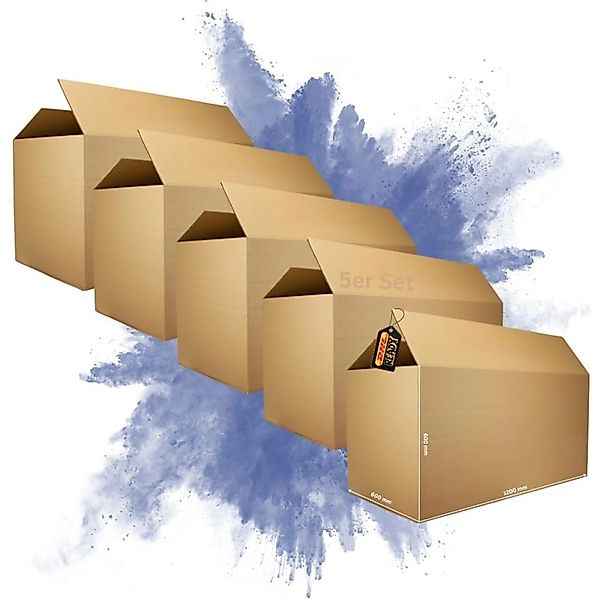PROREGAL 5x Versandkarton 2-Wellig LxBxH 1200 x 600 x 600 mm Mit Höhenrille günstig online kaufen
