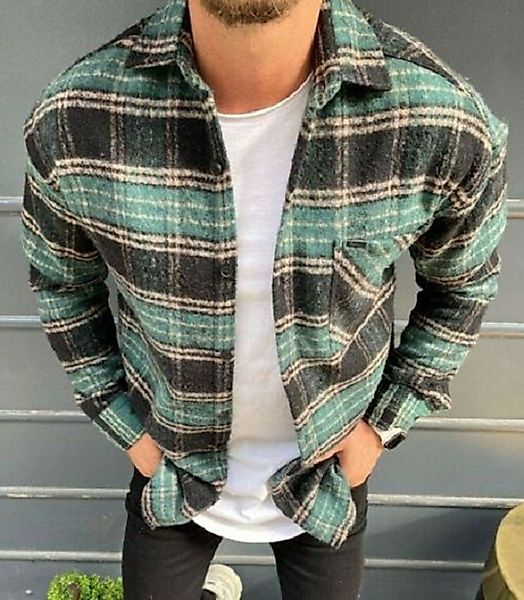 Megaman Jeans Flanellhemd Herren Holzfäller Hemd günstig online kaufen