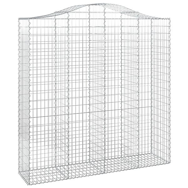 vidaXL Gabionen mit Hochbogen 2 Stk 200x50x200/220cm Eisen 1562887 günstig online kaufen