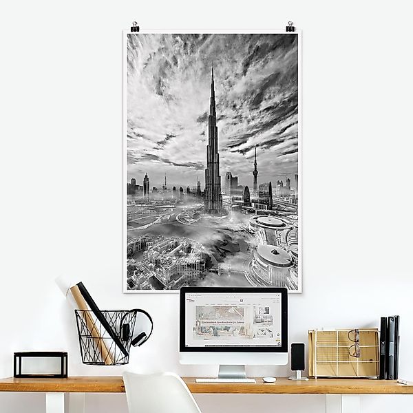 Poster - Hochformat Dubai Super Skyline günstig online kaufen