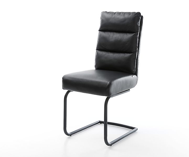 Freischwinger Pela-Flex Echt-Leder Schwarz Freischwinger rund Schwarz Tasch günstig online kaufen