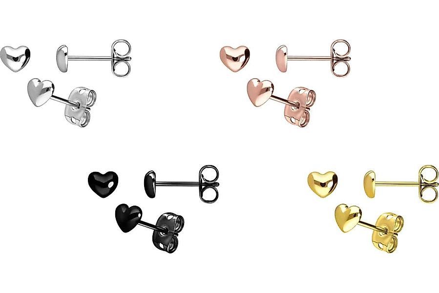 FILANGO Piercing-Set Titan Ohrstecker HERZ (Ohrstecker günstig online kaufen