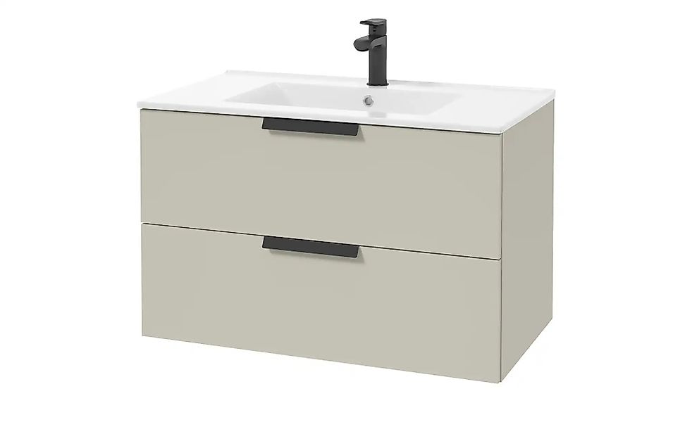 Waschtischunterschrank  Fährsee ¦ beige ¦ Maße (cm): B: 80 H: 50 T: 45.0 Sc günstig online kaufen