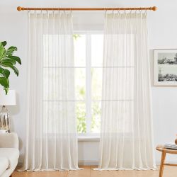 Deconovo Vorhang Halbtransparent Gardinen mit Kräuselband günstig online kaufen