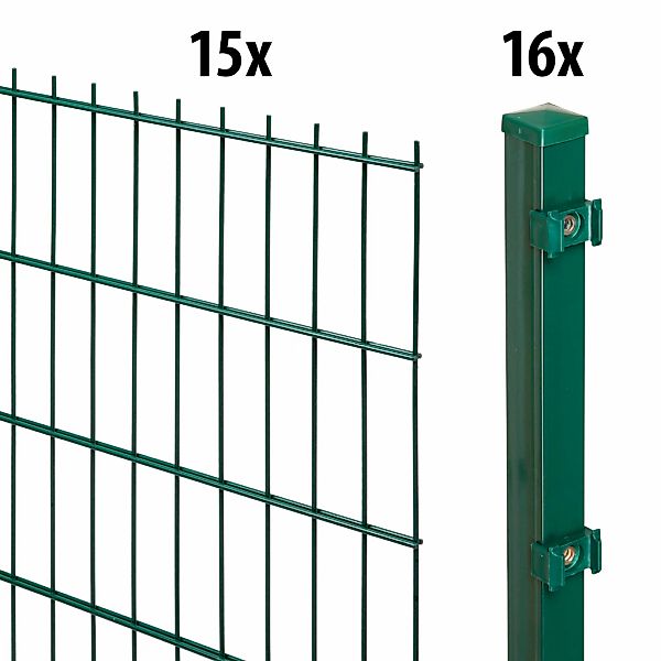GARDEN 'N' MORE Doppelstabmattenzaun Standard, (31-St), günstig online kaufen