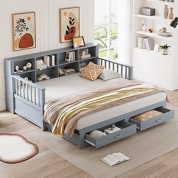 STILVORA Schlafsofa 90/180×190 Bettgestell mit Schubladen günstig online kaufen