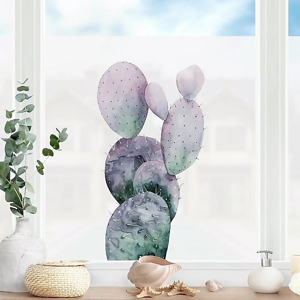 Fensterfolie Kaktus in Lila I günstig online kaufen