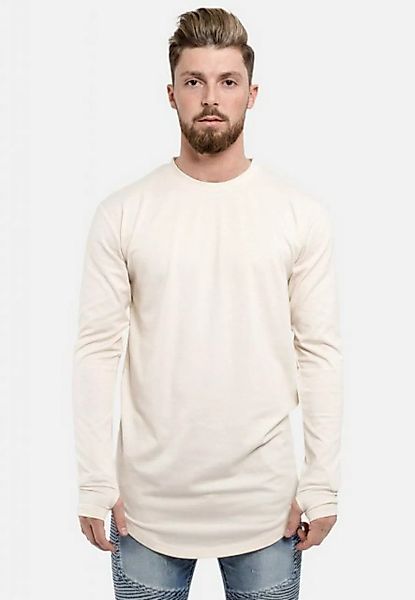 Blackskies T-Shirt Round Langarm Longshirt T-Shirt Beige Large günstig online kaufen