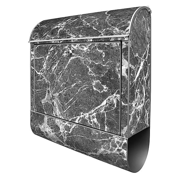 Banjado Design Briefkasten Silber Pulverbeschichtet 39x47x14cm 2 Schlüssel günstig online kaufen