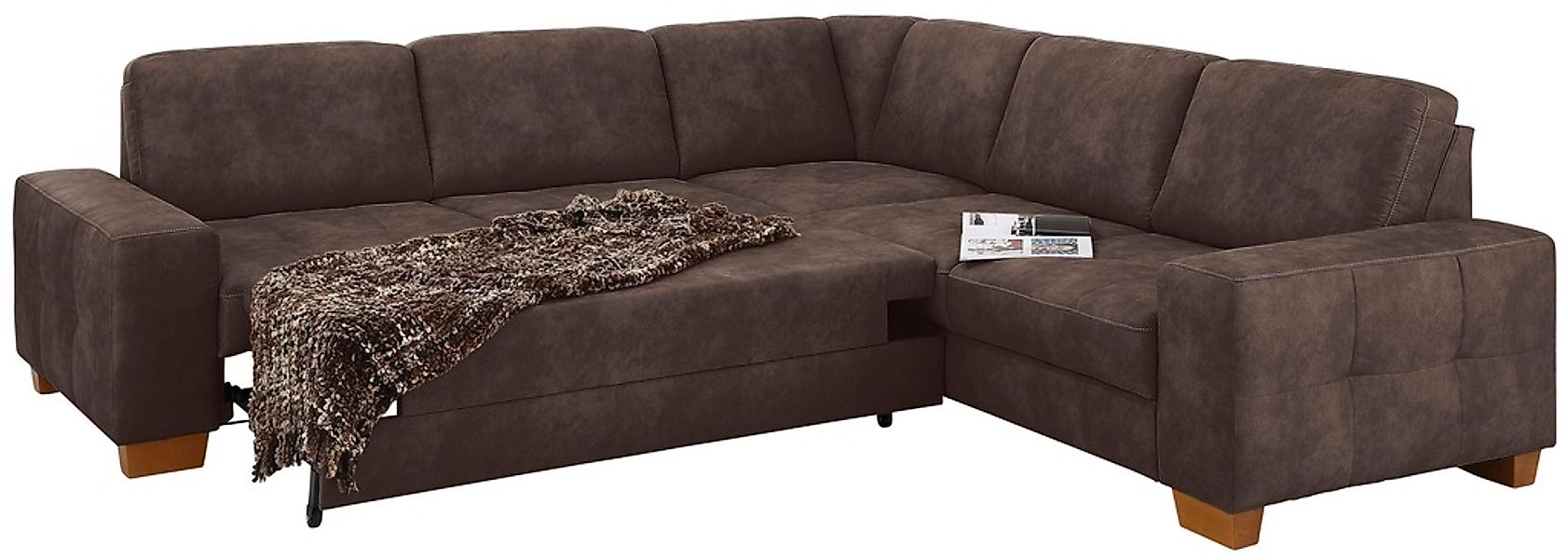 Home affaire Ecksofa »Puccini L-Form« mit Federkern, Sitztiefenverstellung, günstig online kaufen