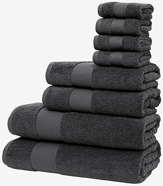 Wolkenfeld Handtuch Set "Premium Low-Twist Baumwolle 550 g/m² – 8-teilig mi günstig online kaufen