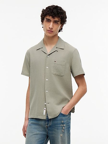Tommy Jeans Leinenhemd "TJM REGULAR LINEN BLEND CAMP" mit Reverskragen günstig online kaufen
