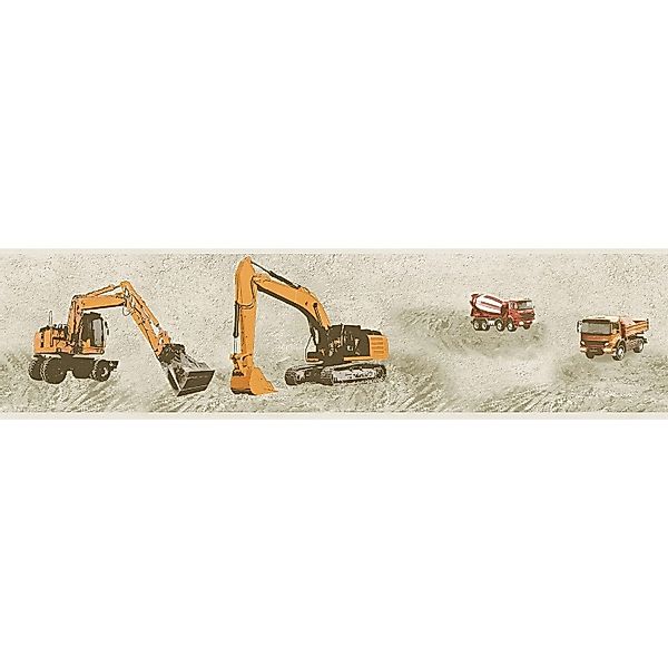 PROFHOME 358712-GU Kinder Tapete Grafisch Matt Orange Beige Schwarz 0,65 m2 günstig online kaufen