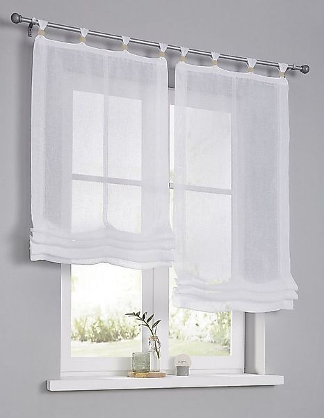 Kutti Raffrollo Brondby Boule, mit Schlaufen, freihängend, halbtransparent, günstig online kaufen