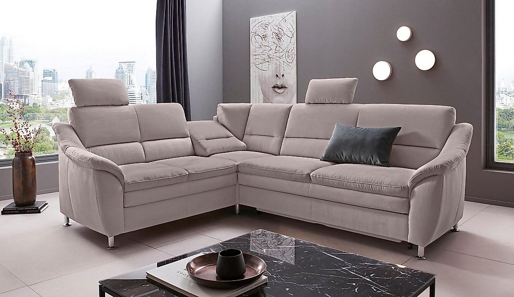 Places of Style Ecksofa Cardoso L-Form, Federkern, wahlweise mit Bett, Schu günstig online kaufen