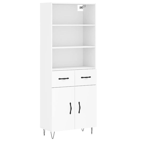 vidaXL Highboard Weiß 69,5x34x180 cm Holzwerkstoff 3200545 günstig online kaufen