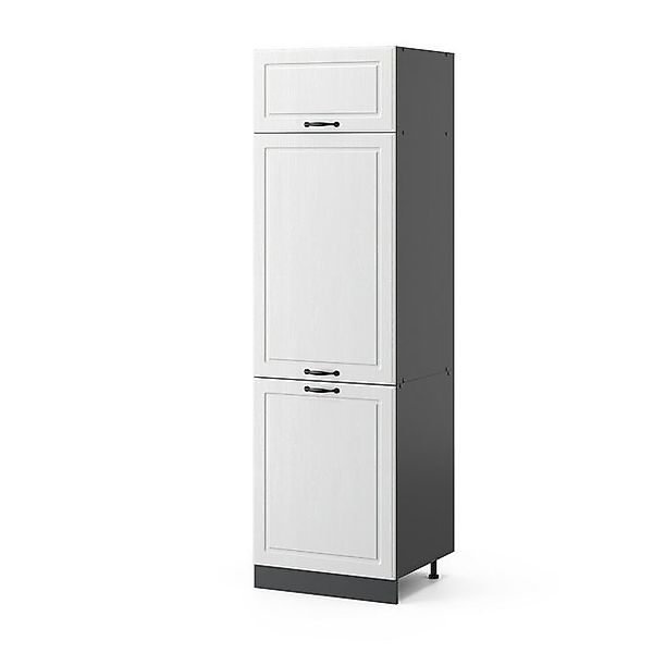 Vicco Kühlumbauschrank R-Line Hochschrank für die Küche Weiß Landhaus/Anthr günstig online kaufen