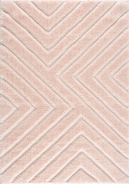 andas Hochflor-Teppich »Fiori«, rechteckig, Pastellfarben, mit handgearbeit günstig online kaufen