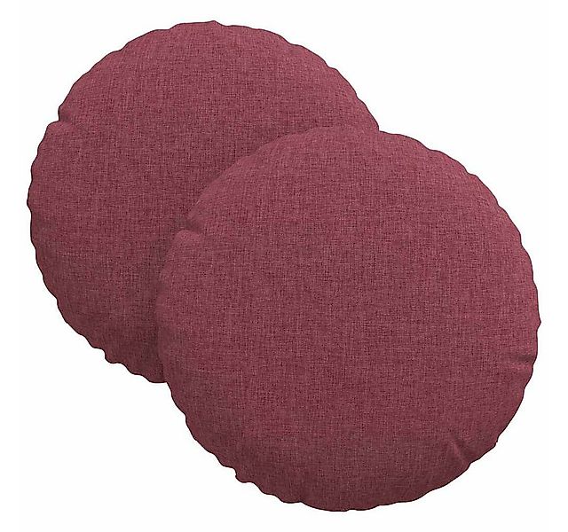 vidaXL Sitzauflage Sitzkissen 2 pcs Weinrot Ø30 x 13 cm Stoff, (2 St) günstig online kaufen