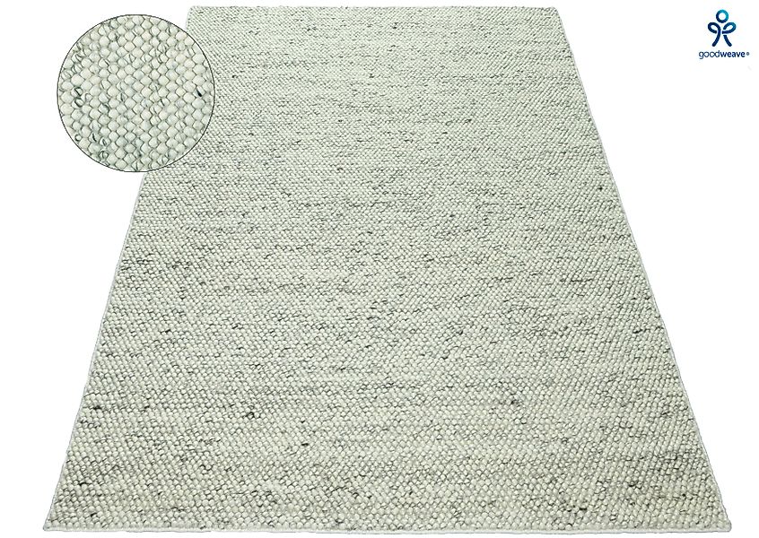 my home Wollteppich »Wolly, Wolle«, rechteckig, 14 mm Höhe, handgewebt, Han günstig online kaufen