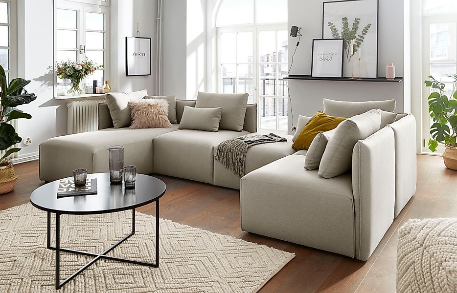 OTTO home Wohnlandschaft "Nöre U-Form" 5 Teile, in vielen Bezugsqualitäten günstig online kaufen