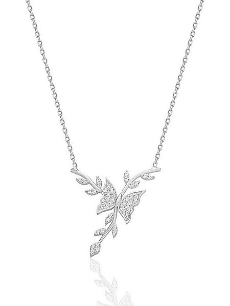 Nisan Kette und Anhänger Set, 925 Sterling Silber – Schmetterling auf Zweig günstig online kaufen