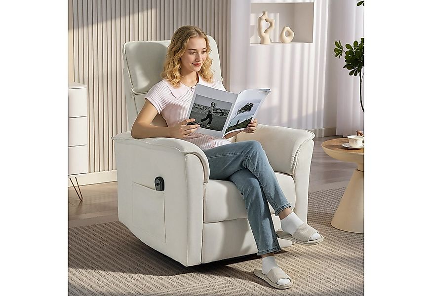 HOMCOM Relaxsessel mit Liegefunktion (elektrischer Fernsehsessel, 1-St., Re günstig online kaufen