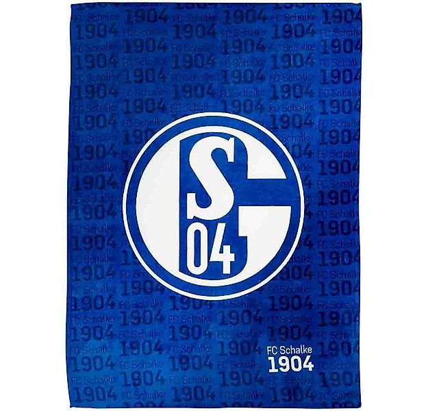 FC Schalke 04 Kunstfaserbettdecke FC Schalke 04 Decke Flanellfleece Logo günstig online kaufen