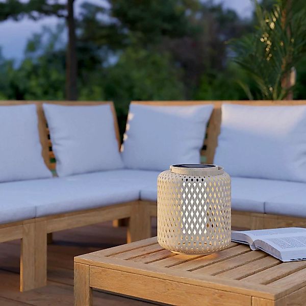 LED-Solar-Laterne Marliano, Geflecht, Höhe 24 cm, holz, Holz günstig online kaufen