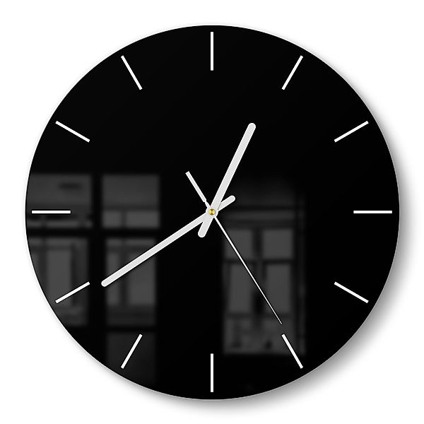 DEQORI Wanduhr 'Unifarben - Schwarz' (Glas günstig online kaufen