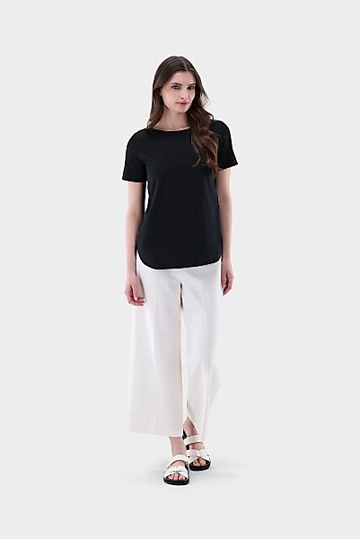 Kurzarm Bluse mit U-Ausschnitt günstig online kaufen