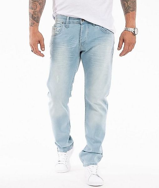 Rock Creek Regular-fit-Jeans Herren Jeans Stonewashed Hellblau RC-331 günstig online kaufen