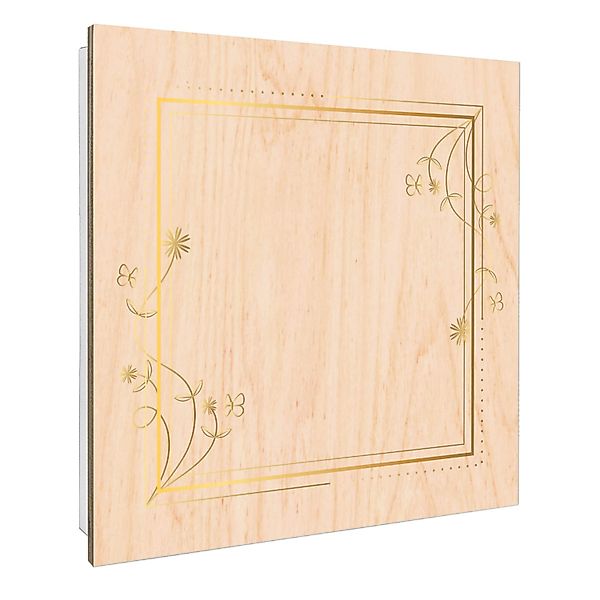 Banjado Schlüsselkasten mit Holzfront 30x30cm Weiß Scharnier Links 50 Haken günstig online kaufen