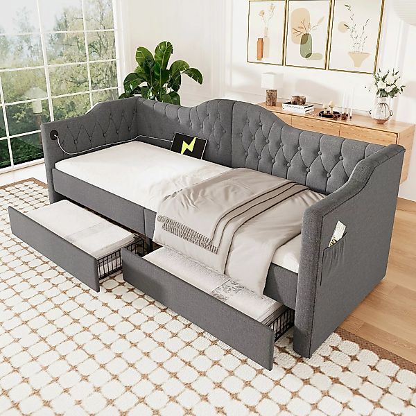 Flieks Daybett, Polsterbett Tagesbett 90x190cm mit günstig online kaufen