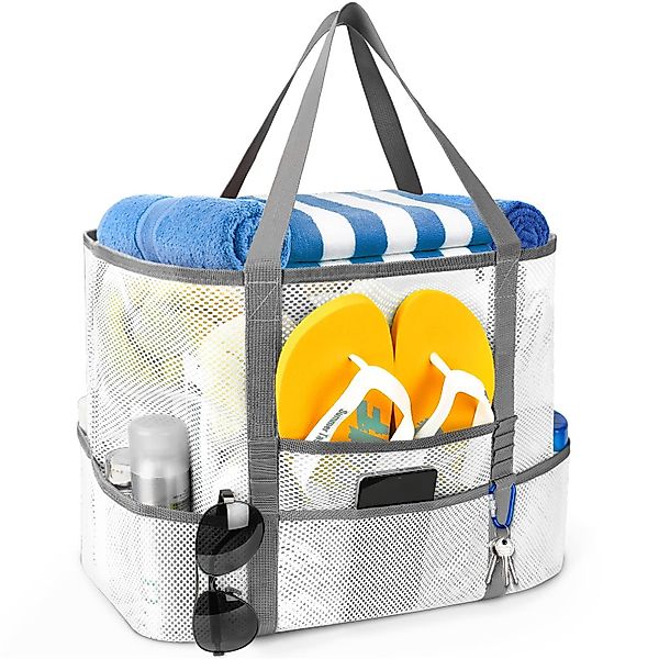 RWEUOQ XL-Strandtasche Große Kapazität Strandspielzeug Mesh günstig online kaufen