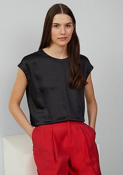 s.Oliver Blusentop Satinshirt mit überschnittenen Schultern günstig online kaufen