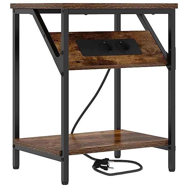 vidaXL Nachttisch Räuchereiche 38 x 30 x 48 cm Holzwerkstoff 859584 günstig online kaufen