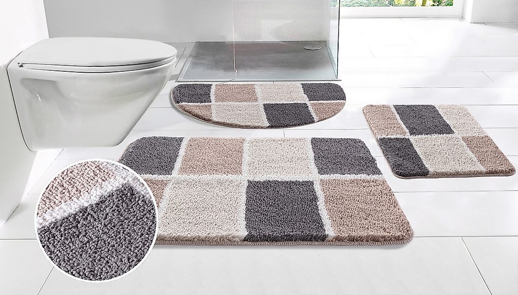 my home Badematte Anna mit Kachelmuster, günstig online kaufen