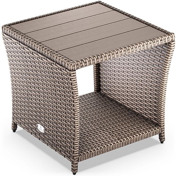 Polyrattan Beistelltisch Vedis Creme 45x45x40cm günstig online kaufen