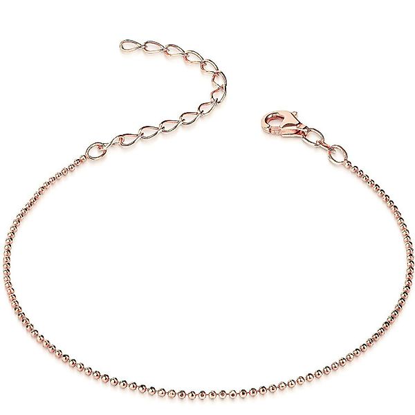 Materia Armkette Damen Rosegold Kugelkette 17-22cm günstig online kaufen