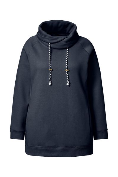 Ulla Popken Sweatshirt Sweatshirt weiter Stehkragen günstig online kaufen