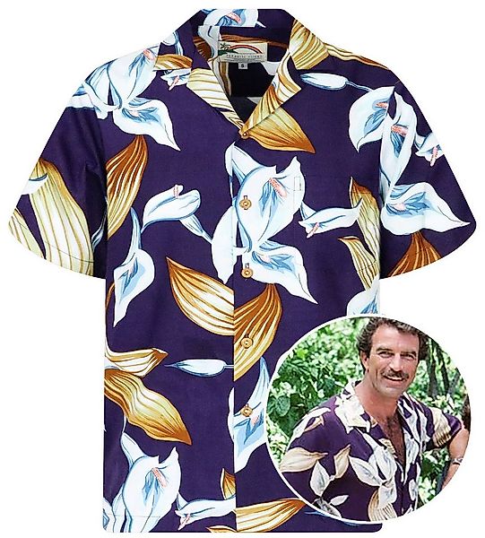 Paradise Found Hawaiihemd Tom Selleck "Calla Lily" Original Hawaiihemd Kurz günstig online kaufen