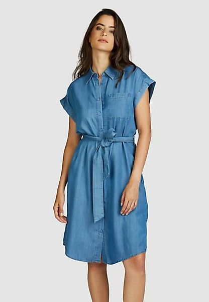 MARC AUREL Hemdblusenkleid aus leichtem Indigo-Lyocell günstig online kaufen