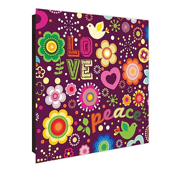 Banjado Großer Schlüsselkasten Glas 30x30cm Schwarz Scharnier Rechts 50 Hak günstig online kaufen