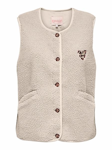 ONLY Plüschweste "ONLBABY LIFE TEDDY VEST PNT CS" Kunstfaser Plüsch günstig online kaufen