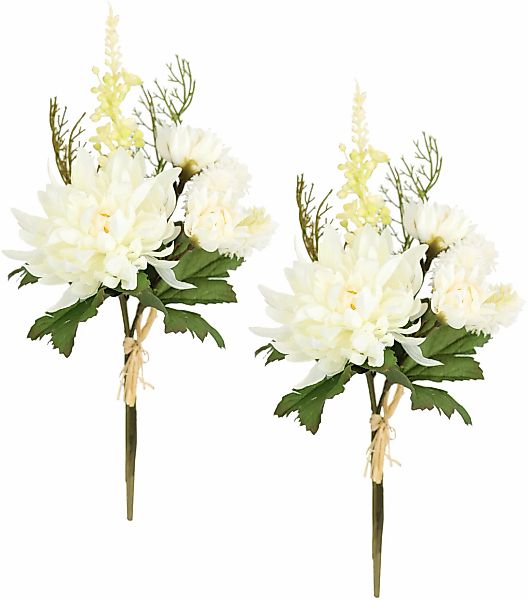 I.GE.A. Kunstblume "Chrysanthemen-Bund 2er Set", 25cm Strauß künstlich Bouq günstig online kaufen