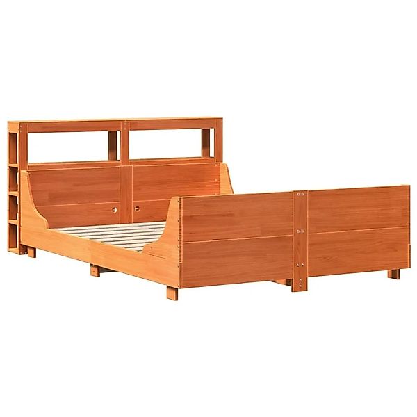vidaXL Massivholzbett ohne Matratze Wachsbraun 160x200 Kiefernholz 3306455 günstig online kaufen