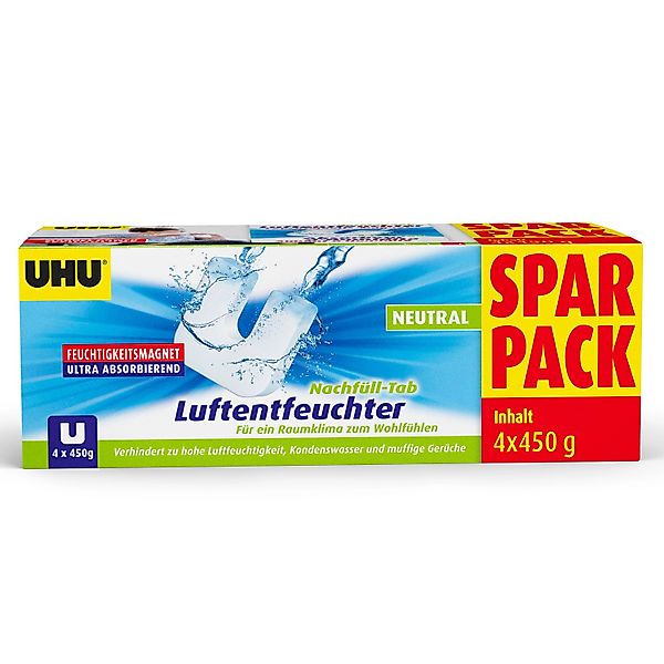 Uhu Luftentfeuchter Magnet Tab Nachfüllpack 4 x 450 g günstig online kaufen