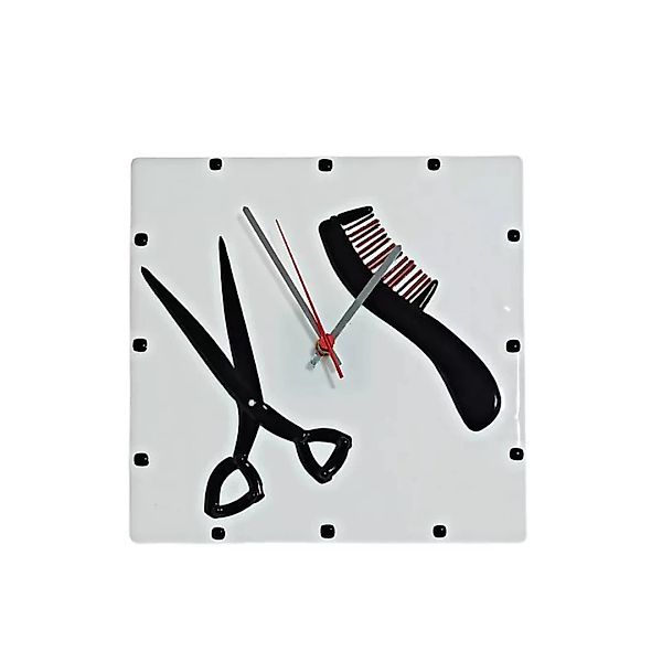 Wanduhr Friseur "Clockworld" (25x25cm) günstig online kaufen