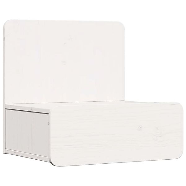 vidaXL Nachttisch Weiß 44 x 32,5 x 40 cm Massivholz Kiefer 873489 günstig online kaufen